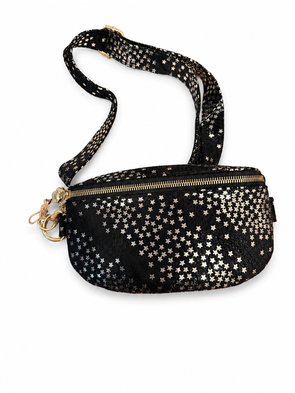 BNNU w/Tags HOBO Black Shooting Stars Leather Fern Belt Bag..ADORABLE $168 Ret